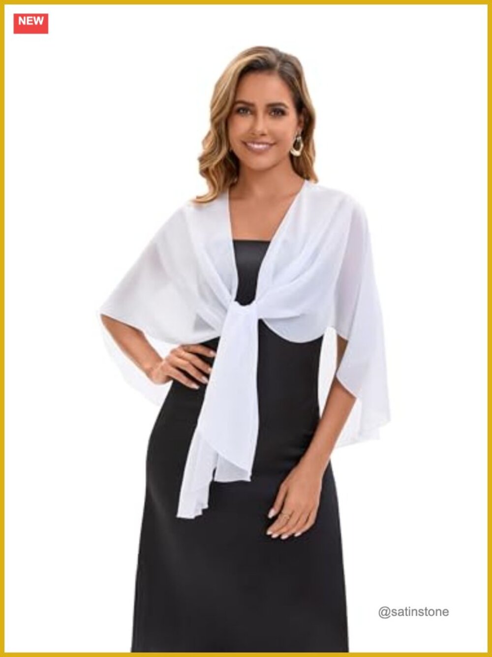 Chiffon Shawl Evening Scarf Bridal Wrap for Women